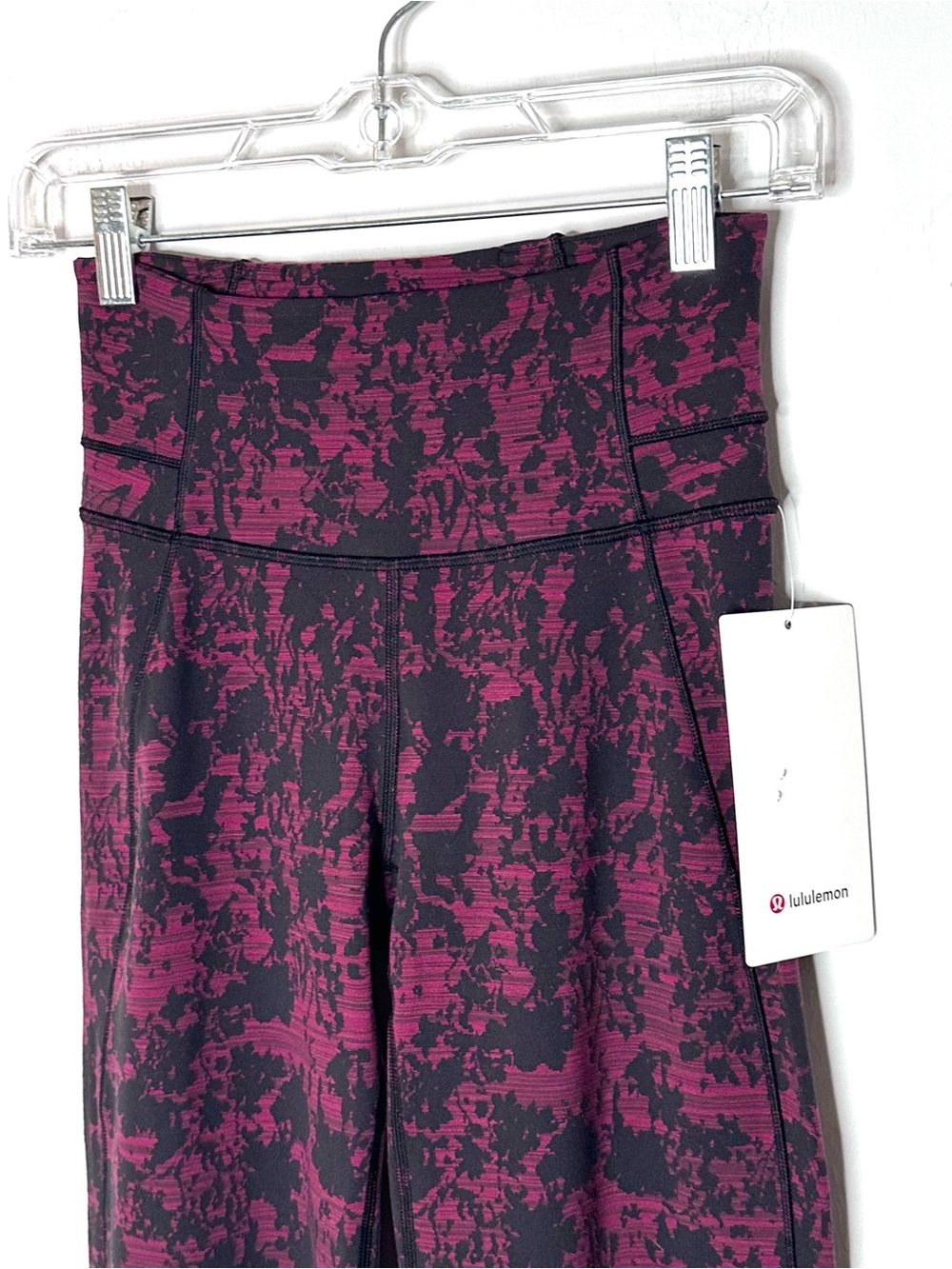 NWT Lululemon Groove Pant Bootcut Scatter Blossom Jacquard Garnet Black 4 - Picture 4 of 7